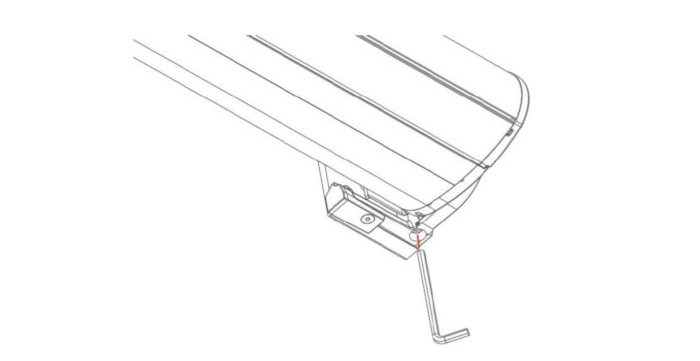inclinaison altea, reglage inclinaison altea, reglage store altea, reglage inclinaison store banne altea Diagramme réglage d'inclinaison Altea