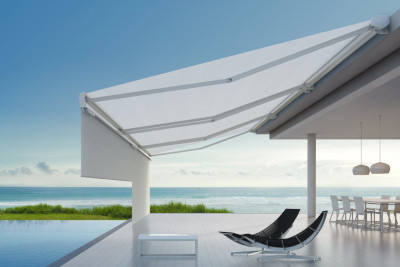 régler le store banne coffre KYMA avec lambrequin enroulable Store banne coffre KYMA lambrequin enroulable