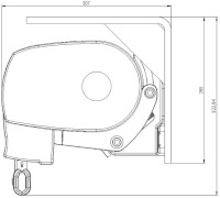 Support de fixation du store banne Kyma avec lambrequin enroulable Encombrement fixation plafond store banne coffre integral avec lambrequin enroulable Kyma