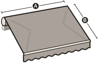 Schéma store extérieur motorisé 4x3 Schéma store banne motorisé 4x3