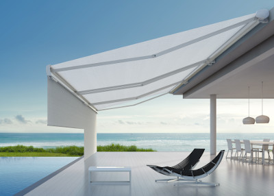 Store banne coffre intégral avec lambrequin enroulable, Store coffre intégral avec lambrequin enrouleur Store banne avec lambrequin enrouleur, coffre intégral