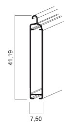 Coupe de lames 41,19 mm x 7,5 mm Diagramme coupe de lames 41,19 mm, 7,5 mm