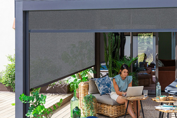 Store exterieur pergola zip Store vertical pergola