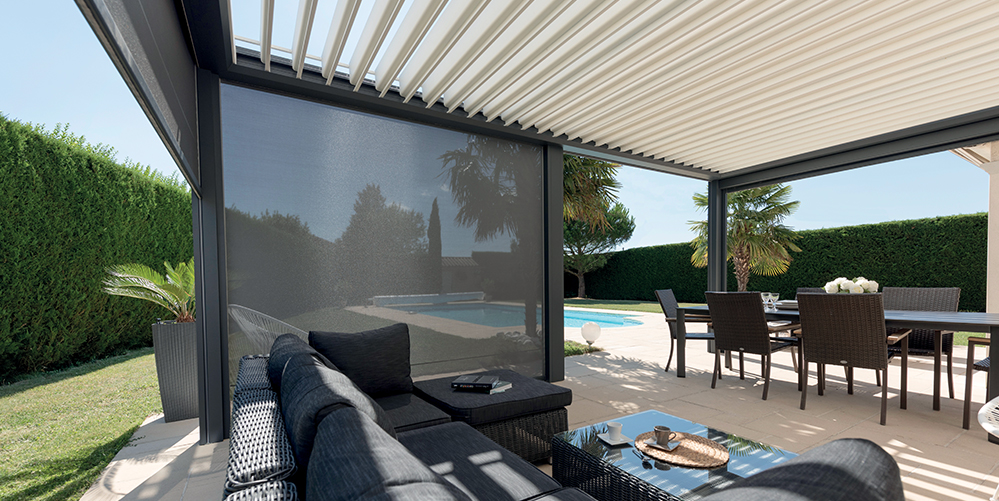 store vertical zip pergola mermet store zip pergola mermet