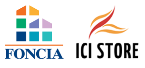 Foncia partenaire d'Ici Store Logos Foncia et Ici Store