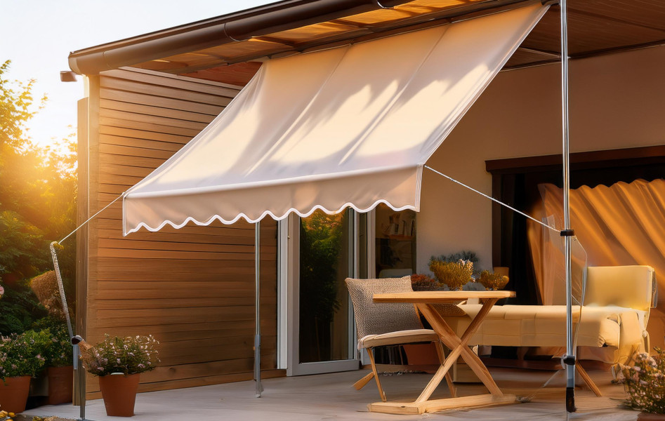 store banne sans perçage autoportant store banne sans perçage beige