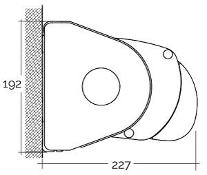 Encombrement fixation murale