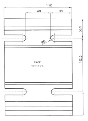Platine fixation murale storebox300 Platine fixation murale