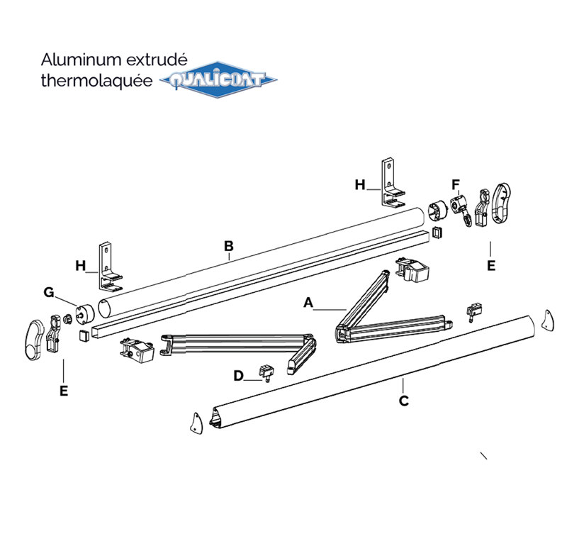 Surya Store banne monobloc- vue eclate Vue eclatee - Monobloc Surya