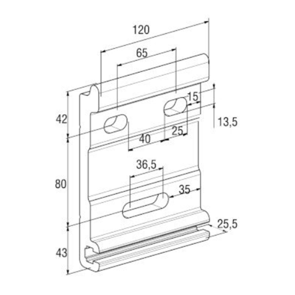 Platine fixation murale storebox400 Platine fixation murale