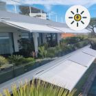 Store banne motorisé 4 x 3 solaire à coffre intégral Altea