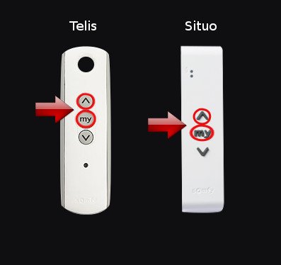 fin de course somfy, reglage des fins de course somfy, paramétrer les fins de courses d'un moteur somfy, Bouton My et Montée