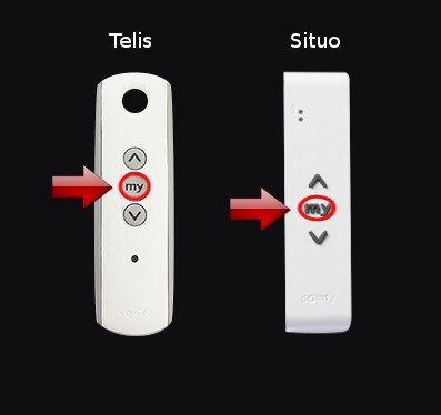 fin de course somfy, reglage des fins de course somfy, paramétrer les fins de courses d'un moteur somfy, Bouton My