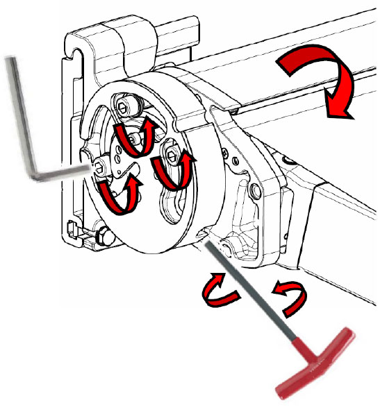 reglage inclinaison premium box, reglage premium box, reglage store coffre integral, reglage inclinaison store banne, Diagramme de Vis de fixation