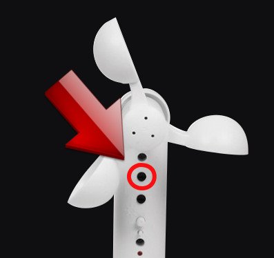 capteur vent dooya, dooya capteur vent, anemometre dooya, eolienne dooya, eoliennes pour store, Curseur de réglage