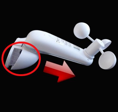 Installation anémomètre Dooya Glisser les couvercles