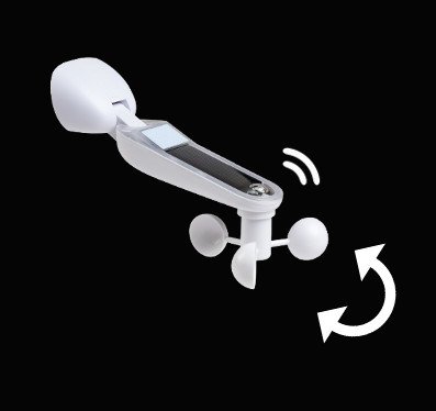 Installation anémomètre Dooya Pivoter